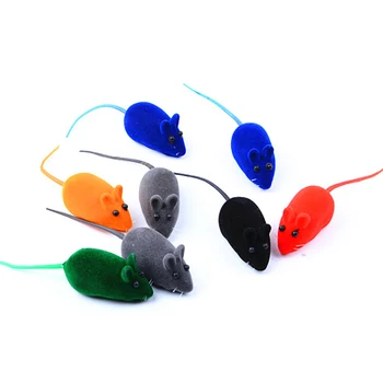 Noi Flocking Mouse-Ul Amuzant Pisica Jucării De Sunet De Pluș De Cauciuc, Vinil Mouse-Ul Pet De Sunet Realiste Jucarii Pisica Accesorii Consumabile Culoare Aleatorii