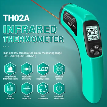 Non-contact IR Infraroșu Instrumente de Măsurare Portabile în Infraroșu Termometru Pirometru Display LCD IR Laser Punct de Arma