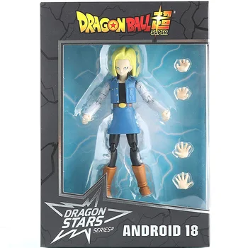 Original Bandai Dragon Ball Super - Dragon Stele Android 18 15cm Acțiune PVC Anime Figura Jucarii Model Colectia pentru Copii