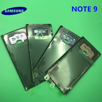 Original NOU note9 Spate Baterie Usa Caz Samsung Galaxy Nota 9 N960 N960F N9600 Spate de Sticlă Capacul Carcasei Adeziv +Camera de Sticlă