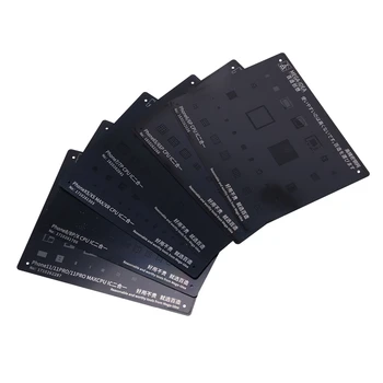 Oțel negru BGA Reballing Stencil Kit pentru iPhone 11 11Pro XS XS MAX X 8P 7P 8 7 6S 6 IC Chip Tin de Plantare de Lipit Net