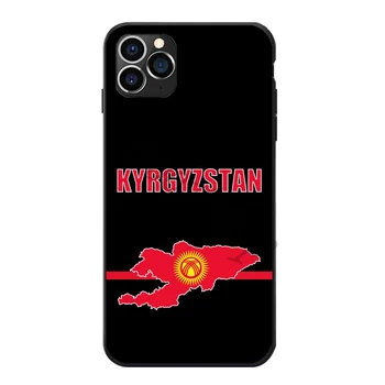 Pentru iPhone 5 6 7 8 S XR X Plus 11 12 Mini Pro Max SE 2020 Kârgâzstan Drapelul Național Tema Dragoste TPU Moale Cazuri de Telefon Capacul