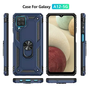 Pentru Samsung Galaxy A12 SM-A125F SM-A125M 3D Combo Armura Caz de Metal de Acoperire Telefon Fundas Coque Etui
