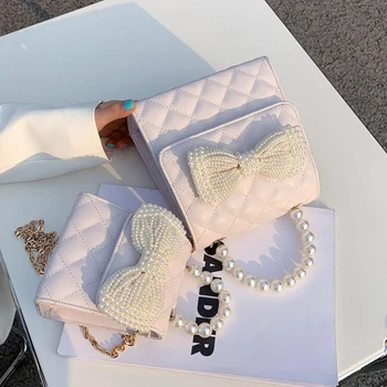 Perla Arc Mini Tote sac 2021 Moda de Primăvară Nou de Înaltă calitate din Piele PU pentru Femei Geantă de mână de Designer Lanț de Umăr Geanta Messenger