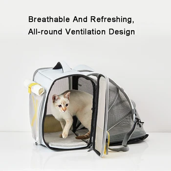 PETKIT Extensibil Portabil animale de Companie animale de Companie Cățeluș Rucsac Cat Purtător Rucsac Pliabil Respirabil în aer liber sac pentru pisica sub 6kg