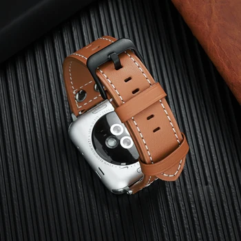 Piele Watchband 38mm 40mm pentru ceas se 6 5 4 3 2 1 Sport Curea Tur trupa Înlocui 42mm 44mm pentru Apple Watch Accesorii