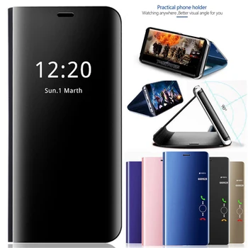 Poco X3 NFC F2 Pro Caz Smart Mirror Flip Cazuri Pentru Xiaomi Mi 10 9 Lite Redmi Nota 9 9 8 Pro 8T 8A 9A 9C Stand de Carte Coque Acoperi