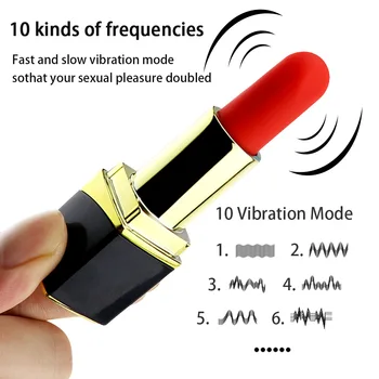 Portabil 10 Viteze Mini Vibrator Ruj USB de Reincarcare Stimulator Clitoris Masaj Orgasm Vaginal Lins Sex cu degetul Pentru Femei