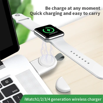Portabil Încărcător Wireless pentru IWatch SE 6 5 4 2 1 de Încărcare Stație de Andocare pentru Apple Watch Seria 6 5 4 3 2 1 USB Cablu de încărcare