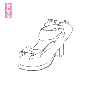 Primăvară japoneză rotund deget de la picior moale, dulce, fata de LOLITA pantofi mid-toc dantelă bowknot menajera printesa pantofi superficial gura cosplay loli