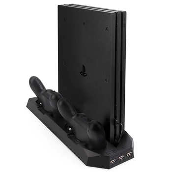 PS4 2 in 1 Suport Vertical cu Dual Controller de Încărcare Stație de Andocare 3 Port HUB de Răcire ventilator pentru Sony PlayStation 4 PS4 Slim Pro
