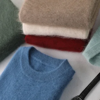 Pulover barbati Round Neck Pulover Gros de Iarna pentru Barbati Pulover Supradimensionat Tricotat Pulover Pulover