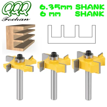 QQQ 1 buc 6mm 1/4 inch Shank T rulmenții de tip lemn freze Industriale Clasa a Falțuri Pic de prelucrare a lemnului instrument router biți pentru w