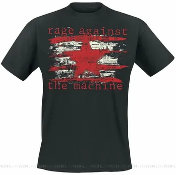 Rage against The Machine Ziarul Star T-Shirt Negru en-Gros O Neck TEE Shirt