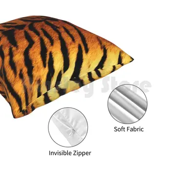 Realist Piele de Tigru de Imprimare de Pernă Tipărite Acasă Moale DIY Pernă acoperă Tigru Animalprint Realist Portocaliu Piele Negru