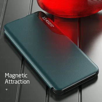 Redmy 9T PU Caz din Piele Smart Window View Suport Magnetic Flip Cover pentru Xiaomi Redmi 9T 9 T T9 Redmi9T 6.53