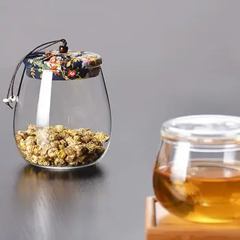 Rezervor Transparent Durabil Sticlă Borosilicată De Depozitare Cutie De Tablă Cu Capac Sigilat Pentru Ceai Gustare Bomboane