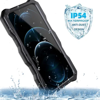 Rezistent la șocuri Aluminiu Bara de Metal de Caz Pentru iphone 12 Pro Max 360 Plin Caz de Protecție Pentru iphone 12 Slide Camera de caz Capacul din Spate