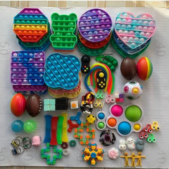 Se frământa Jucării Pachet Senzoriale Set de Jucării pentru Copii Antistres Relief Autism Anxietate Anti-Stres Bubble Frământa pentru Copii Adulți
