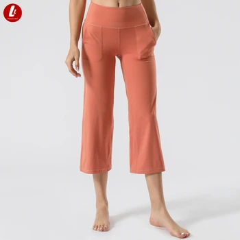 Se potrivesc Femei Bootleg Yoga Codrin Pantaloni cu Buzunare Burtica Control Talie Mare Antrenament Studiotech Trunchiate Yoga Flare Pant