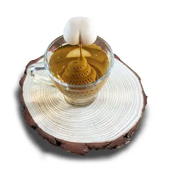 Silicon Reutilizabile Ceai Infuser Creative Amuzant În Formă De Caca Filtru De Cafea Plante De Ceai Sac Filtru Difuzor Accesorii De Ceai