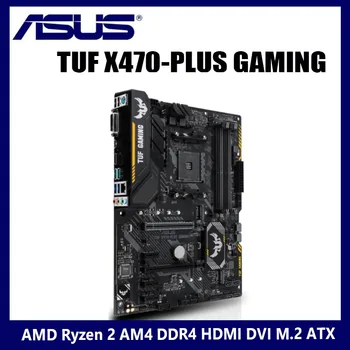 Socket AM4 Asus TUF X470-PLUS Placa de baza de GAMING 64GB DDR4 PCI-E3.0 Compatibil HDMI DVI 3200MHz Desktop X470 Placa-Mama ATX Utilizate