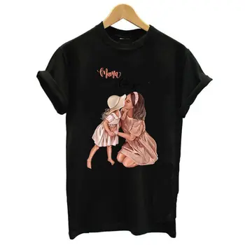 Super-Mama si Fata de Patch-uri Pentru Haine DIY UN Nivel Lavabil T-Shirt Termică Autocolant Fată Iubitoare de Fier Pe Transfer Aplicatiile Decor