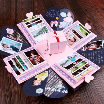Surpriza Explozie Cutie cu Foto DIY Manual Album Fotografie Album Nunta Cutie de Cadou pentru Valentine Cadou de Crăciun Cutii