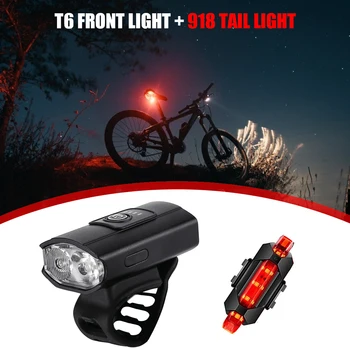 T6 Biciclete de Munte de Lumină 1200mAh 700LM USB de Încărcare cu LED-uri Impermeabil Rutier Biciclete Lampa Ciclism Accesoriu Bicicleta Fața Farurilor