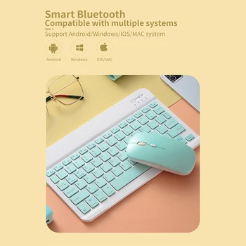 Tastatura Bluetooth Pentru iPad Teclado Tastatură fără Fir și Mouse-ul Pentru Xiaomi Samsung Huawei Tableta, Telefon IOS Android Windows