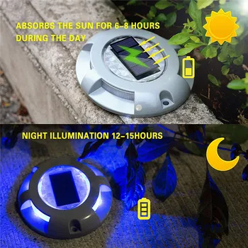 Thrisdar 2/4/6PCS Solare Punte de Lumină Alee Dock de Lumină LED-uri Alimentate Solar în aer liber, Grădină Pas Scara Cale Gazon Sol Lumina