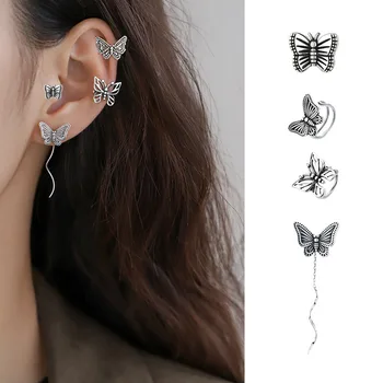 Todorova 1buc coreeană de Moda de Epocă Gol Fluture Clipuri Ureche Pentru Femei Fete Drăguț Nu Piercing Fals Cartilaj de Ureche Bijuterii