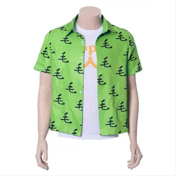 Un Om Pumn Saitama Oppai Tricou Tricou Verde cu Maneci Scurte T-shirt Casual de Vara Topuri