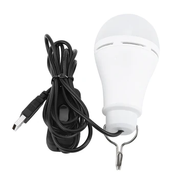 Unghi Fascicul 120 Grade 340 Lumeni în aer liber USB Portabil LED-uri Bec de 5W flux luminos Lampă de Noapte Potrivita Pentru Camping de Urgență