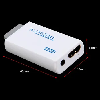 Universal Wii la HDMI compatibil cu Wii 2 Adaptor Converter 3.5 mm Audio-Video Splitter Full HD 1080P Upscaling Converter