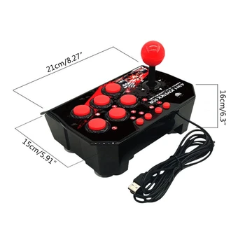 USB Arcade Controler de Joc de Bord cu Rocker Butoane, Retro Clasic de Lupte de Stradă Joystick Dispozitiv de Control pentru Nintendo Comutator