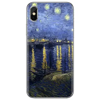 Van Gogh, Noapte Înstelată Caz Moale Pentru Xiaomi Mi 5X 6X se Amestecă 1 2 2 3 Mi5 Mi5S Mi6 Mi3 Mi4 poco X3 nfc F2 Pro M3