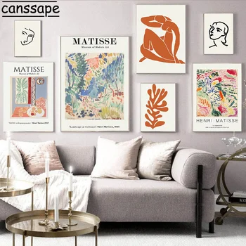 Vintage De Perete Postere De Arta Matisse Panza Printuri Retro Picturi Abstracte De Artă Poster Linie De Imprimare Față Nordic Estetice Cameră Decor