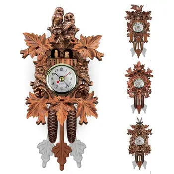 Vintage Decorative Acasă Pasăre Ceas De Perete Agățat De Lemn Ceas Cu Cuc Camera De Zi Ceas Cu Pendul De Artizanat Arta Ceas Pentru Casa Noua