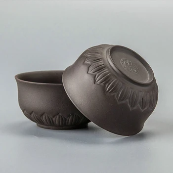 Vintage Floare De Lotus Lut Violet Ceașcă De Ceai Ceașcă Personal Ceramice Lucrate Manual Ceașcă De Ceai Set De Ceai Tazas Accesoriile Ceremonia Ceaiului 2021