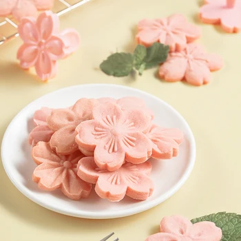 VOGVIGO 5pcs Sakura Cookie Mucegai Cutter Pink Cherry Blossom Mucegai Farmec Floare DIY Florale Mucegai Fondant Instrument de Copt
