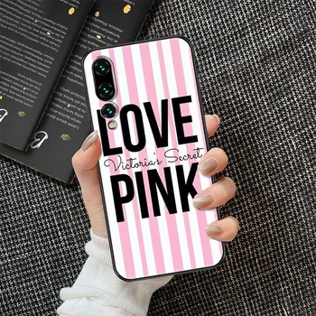 Vs Moda roz de brand caz de Telefon Pentru Huawei P Amice P10 P20 P30 P40 10 20 Inteligent Z Pro Lite 2019 negru tpu moale al barei de protecție spate