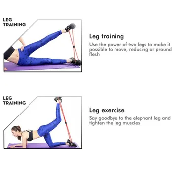 WolFAce TPE 8 Cuvânt de Fitness Yoga Guma Rezistenta Benzi de Cauciuc de Fitness Banda Elastica Fitness Echipamente Extensor Antrenament sală de Gimnastică Exercițiu