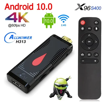 X96 S400 Mini Pc, Android Tv Stick 10 Tv Box 2.4 G Wifi 2Gb 16Gb Allwinner H313 Smart tv Box 4K Hd Media Player, Set Top