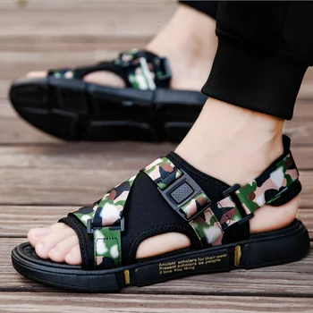 Y62 Barbati Camuflaj Catarama Curea Sandale de Vară 2021 Modă în aer liber Roma Beach Pantofi Casual Grădină Papuci de Cauciuc
