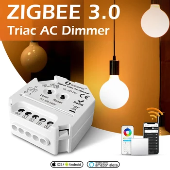 Zigbee 3.0 led AC dimmer Smart Home triac buton comutator cu LED-uri touch controller Lucra cu 2.4 G Control de la Distanță Smartthings