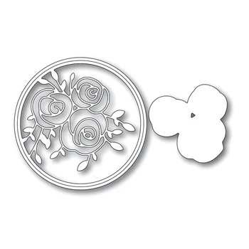 Ziua îndrăgostiților 3D Floare Trandafir Cerc 2020 Nouă Tăiere a Metalelor, Matrițe, Pentru DIY Scrapbooking Album Decorative Relief Ambarcațiuni Moare Taie