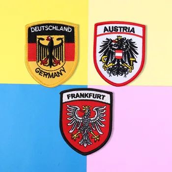Îmbrăcăminte de Fier pe Patch-uri de Europa Emblemă Națională Banderola Austria Simbol Germania Frankfurt Vultur Stema Deutschland Insignia