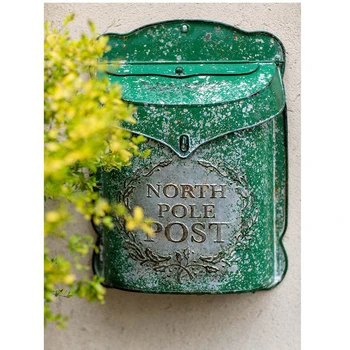 În Aer Liber Fonta Montat Pe Perete Poștală Carte Poștală De Epocă Ziarul Stil Nordic Corespondență Casetele De Selectare Pentru Grădină Și Decor