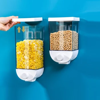 1,5 L De Cereale Distribuitor De Sticlă Rezervor De Bucătărie Cutie De Depozitare Cereale Uscate De Cereale Alimentare Cutii Recipient Gustare Nuci Bomboane Butoi De Uz Casnic